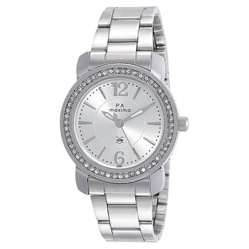 Maxima ATTIVO Women Silver Dial Analogue Watch - 42860CMLI